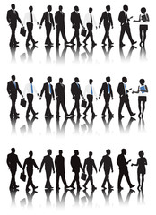 Vector of Business People Walking