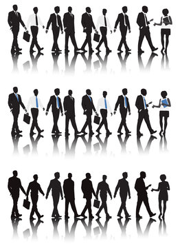 Vector of Business People Walking