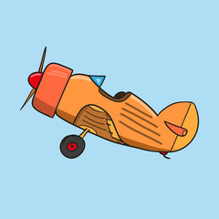vintage plane. vector illustration © Anton Baranovskyi