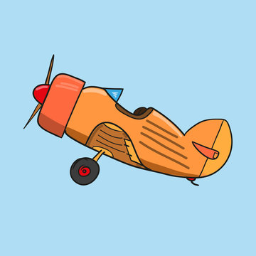 recommend clip art: vintage plane. vector illustration