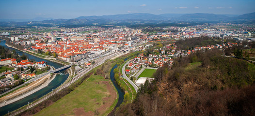 Celje town, panorama, Slovenia