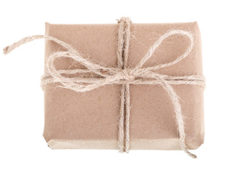 Brown Gift Package Isolated