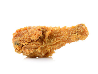 fried chicken on white background