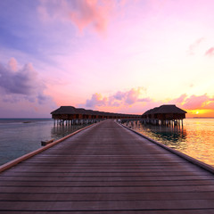Fototapeta premium Sunset at Maldivian beach