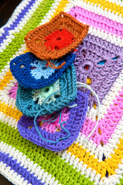 multicolored knitted