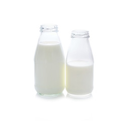 Obraz na płótnie Canvas milk bottle isolated on white background