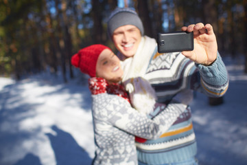 Selfie in the forest
