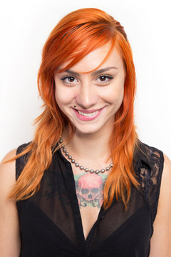 Beauty and young punk girl smiling