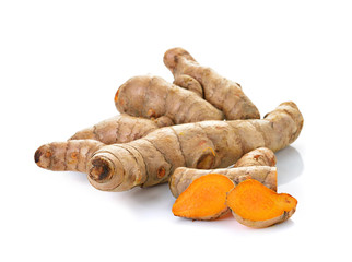 turmeric on white background