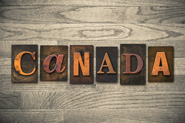 Canada Concept Wooden Letterpress Type