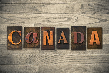 Naklejka premium Canada Concept Wooden Letterpress Type