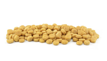 Dog food isolated on white background