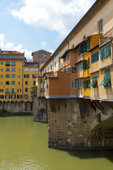 Fototapeta na wymiar Bridge Ponte Vecchio over Arno river in Florence, Italy