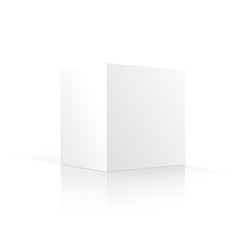 Blank box isolated on white background.  illustration