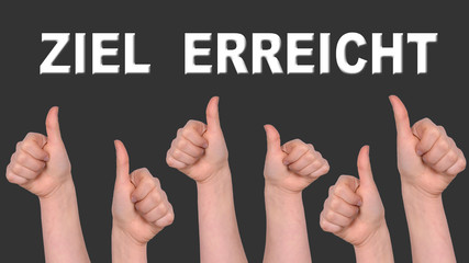 zielk erreicht, like it, hände