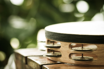 Fototapeta na wymiar part of tambourine