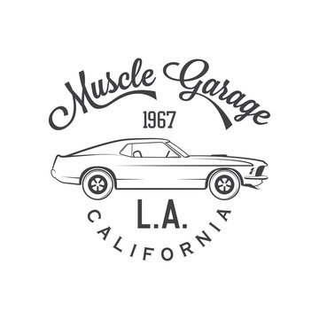 Muscle Garage retro emblem