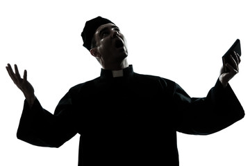 man priest silhouette