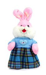 Rabbit toy isolated on white