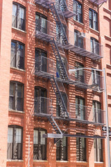 Fototapeta premium Brooklyn brickwall facades in New York