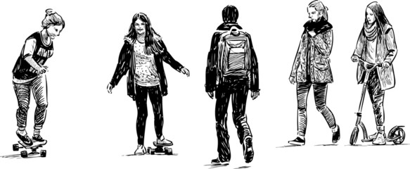 teenagers at a leisure
