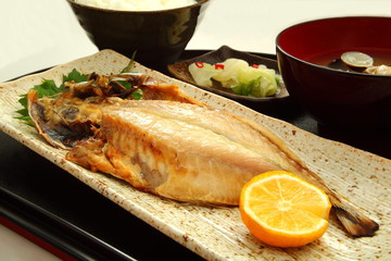 鯵　干物　和食