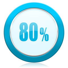 80 percent icon sale sign