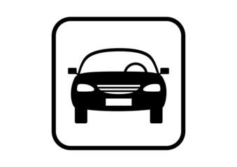 Car vector icon on white background