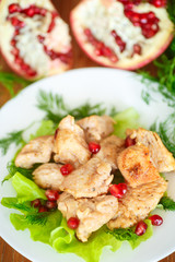 roasted chicken with pomegranate seeds