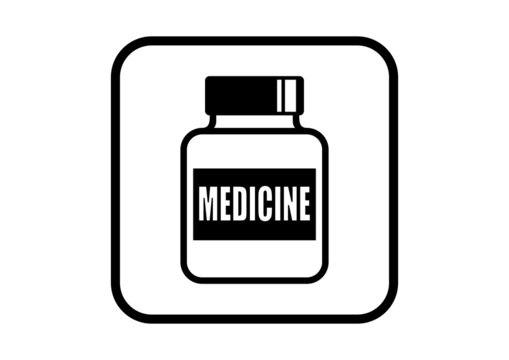 Medicine vector icon on white background