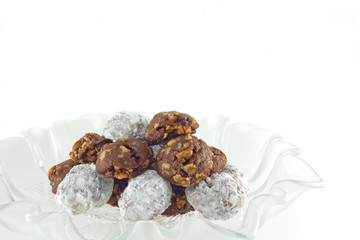 Homemade Chocolate Walnut Snowball Cookies