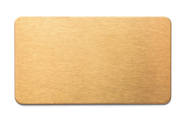 Golden brushed metal plate