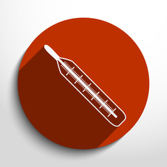 Vector thermometer web icon.