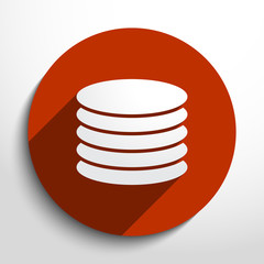 Vector database web icon.