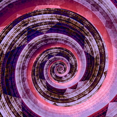 Abstract Fractal Twirl - Purple Pink Background - Digital