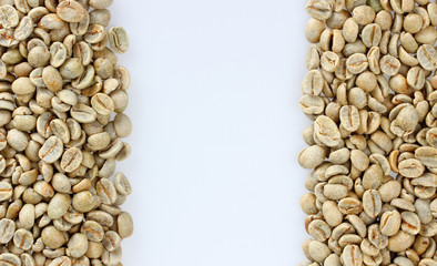 Raw coffee beans