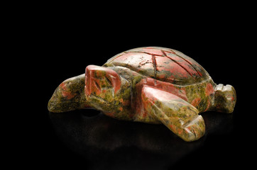 Turtle unakite statuette