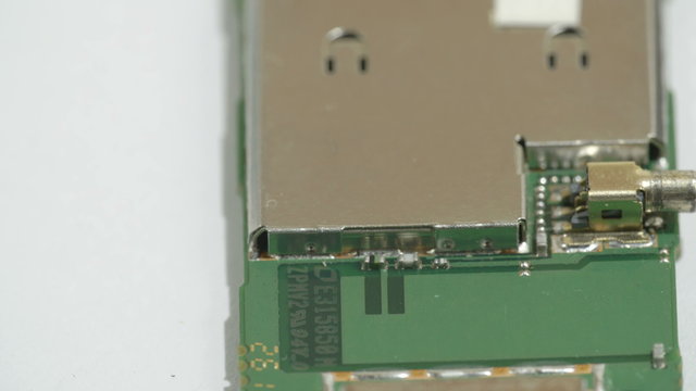 The solder plate of the micro chip of the USB