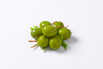 Fresh green olives