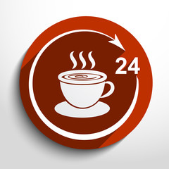 Vector 24 hour delivery food service.