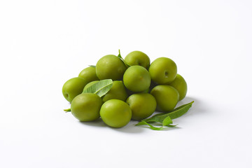 Fresh green olives