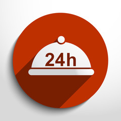 Vector 24 hour delivery food service.