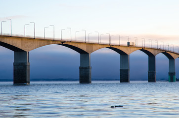 Dawn by the bridge