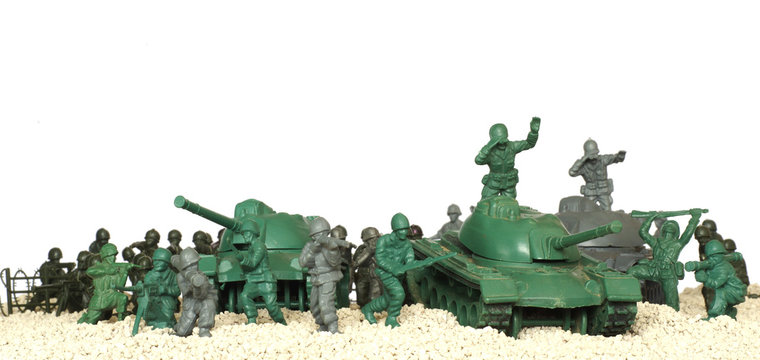 battle tanks plastic toy panorama