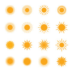 vector yellow symbol of sun