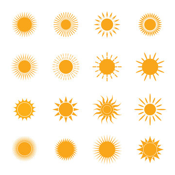 vector yellow symbol of sun