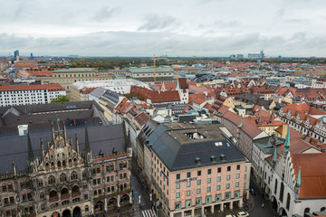 Fototapeta premium View of Munchen from the tower of the church St. Peter