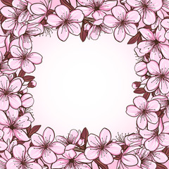 Cherry blossom frame