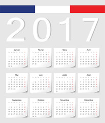 French 2017 calendar