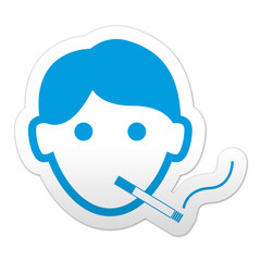 Pegatina simbolo fumador